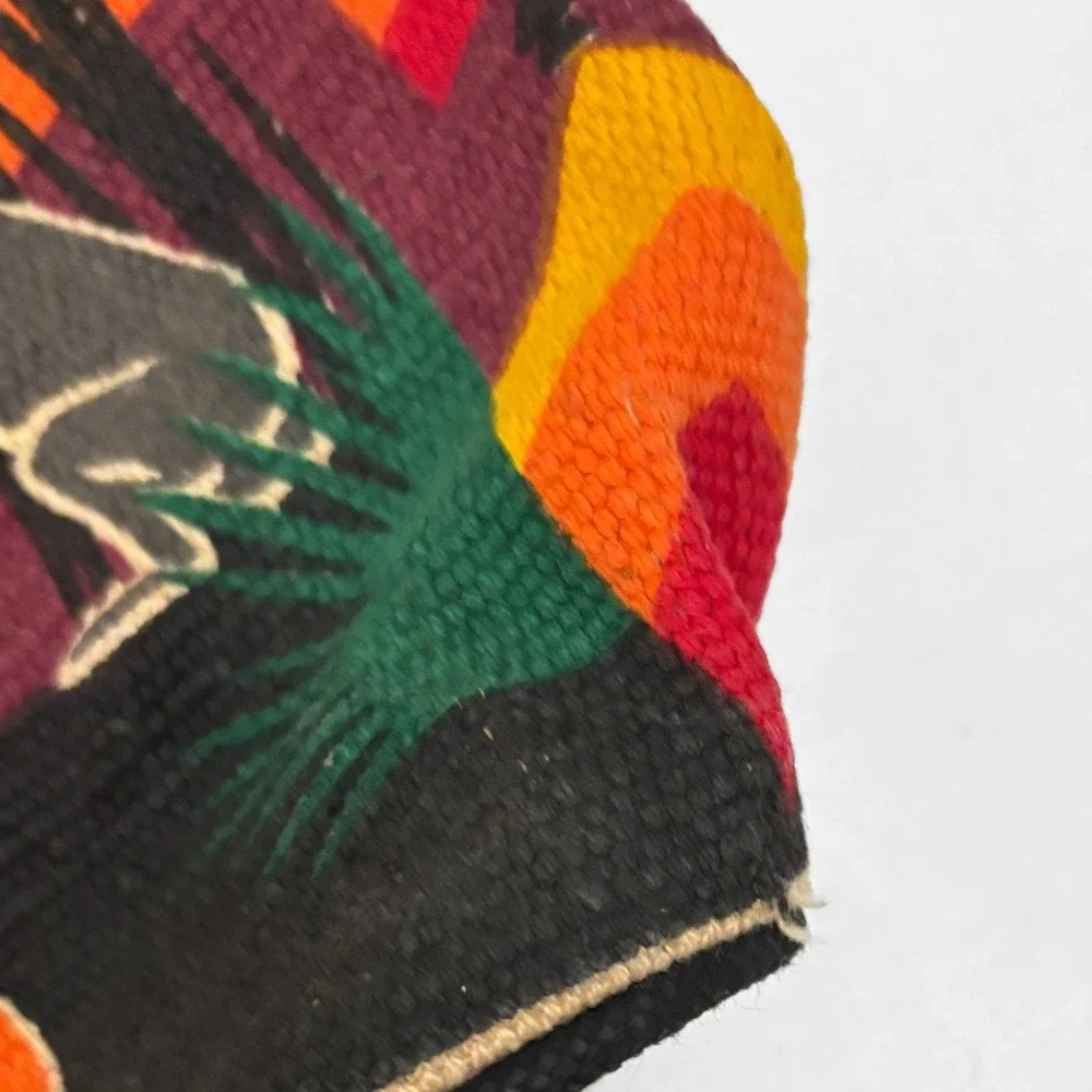 El Paso Saddleblanket NEW Jackrabbits Woven Zipper Tote Bag Southwestern Boho